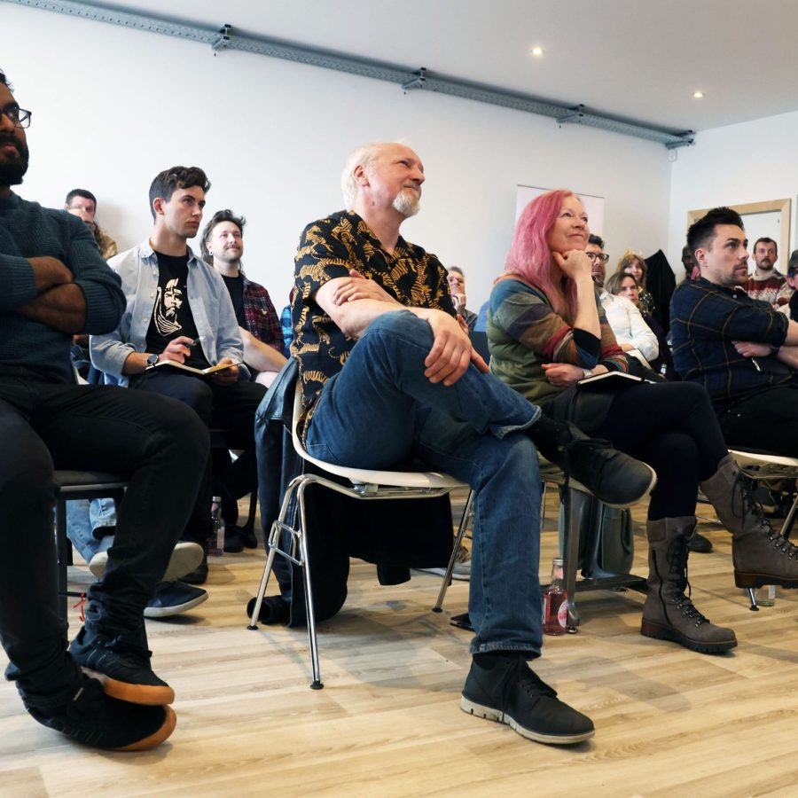 People watching a presentation